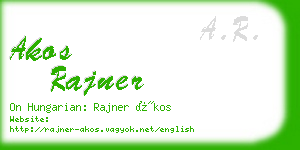 akos rajner business card